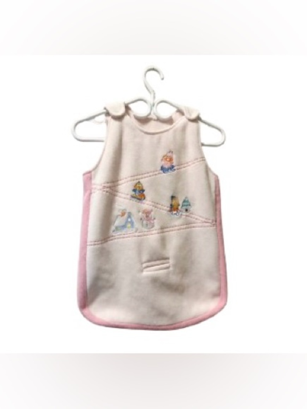 Vintage Sesame Street Winter Fleece Bunting Bag 0–9M Baby Girl Pink Embroidered